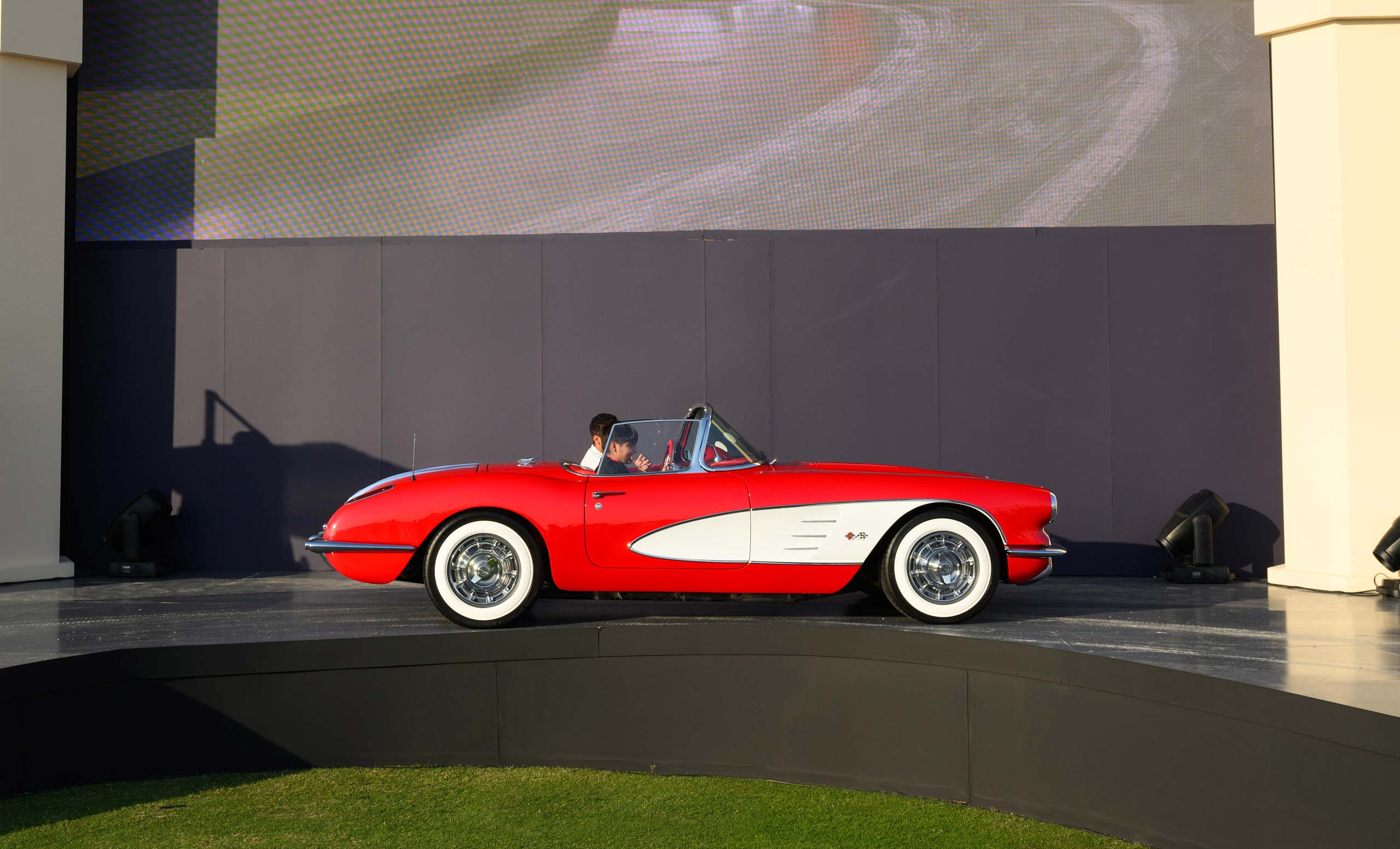 Bahrain Concours Red Corvette